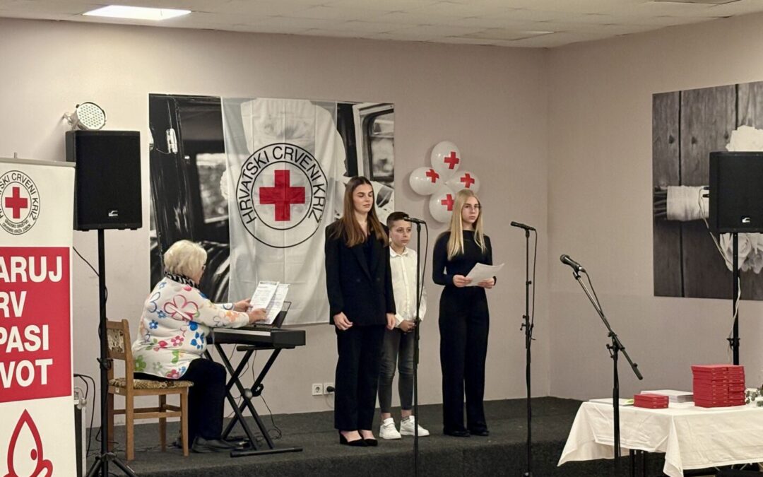 Nastup naših učenika za Dan darivatelja krvi u Zaboku.