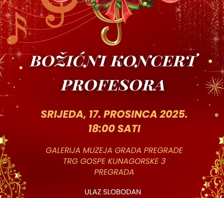 Božićni koncert profesora GŠ Pregrada