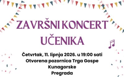 Završni koncert učenika – GŠ PREGRADA!
